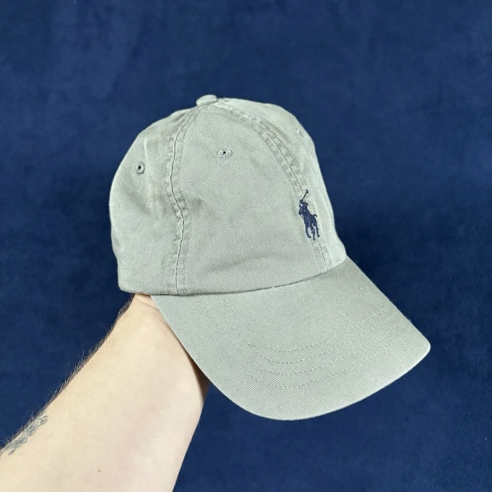 Polo Ralph Lauren Classic Chino Baseball Cap Faded Sage Green Cotton Dad Hat